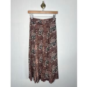 ERA Vintage Inspired Animal Print Patchwork Maxi Skirt